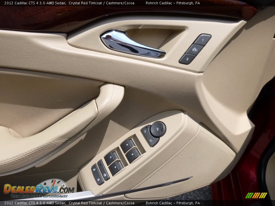 2012 Cadillac CTS 4 3.0 AWD Sedan Crystal Red Tintcoat / Cashmere/Cocoa Photo #15