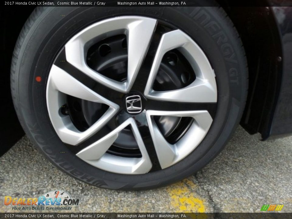 2017 Honda Civic LX Sedan Cosmic Blue Metallic / Gray Photo #3
