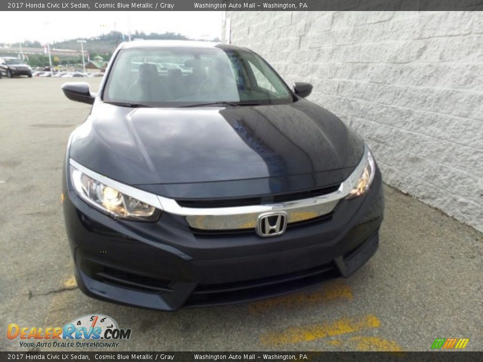 2017 Honda Civic LX Sedan Cosmic Blue Metallic / Gray Photo #4