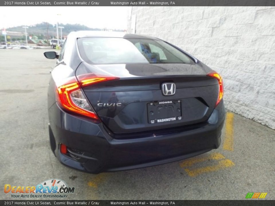 2017 Honda Civic LX Sedan Cosmic Blue Metallic / Gray Photo #7