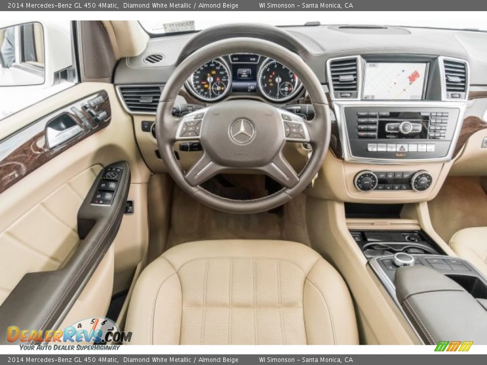 2014 Mercedes-Benz GL 450 4Matic Diamond White Metallic / Almond Beige Photo #4