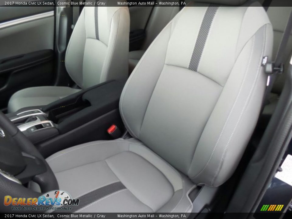 2017 Honda Civic LX Sedan Cosmic Blue Metallic / Gray Photo #10