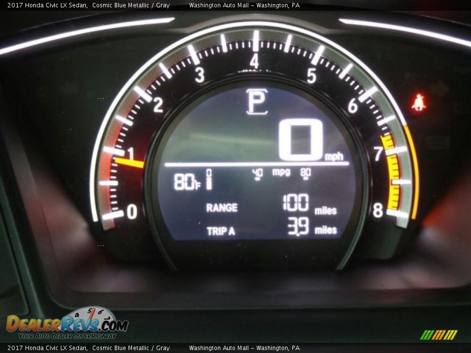 2017 Honda Civic LX Sedan Cosmic Blue Metallic / Gray Photo #17