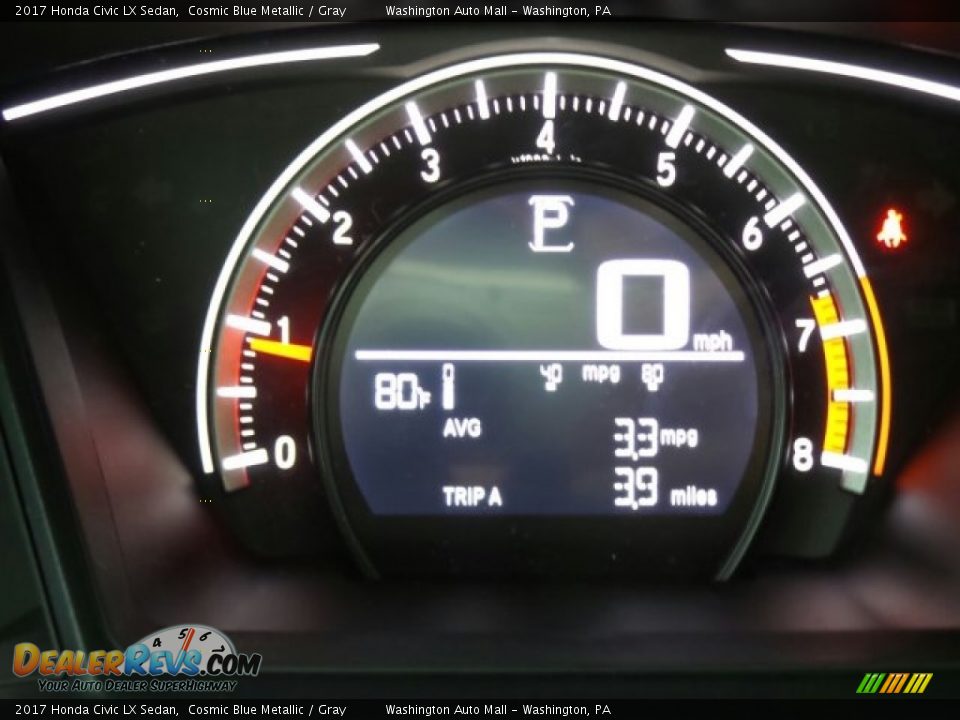 2017 Honda Civic LX Sedan Cosmic Blue Metallic / Gray Photo #18