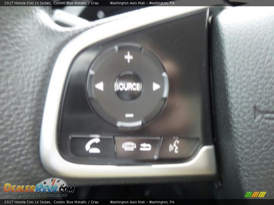 2017 Honda Civic LX Sedan Cosmic Blue Metallic / Gray Photo #19