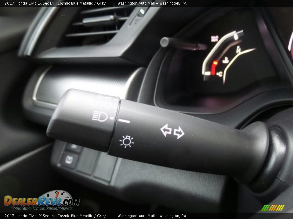 2017 Honda Civic LX Sedan Cosmic Blue Metallic / Gray Photo #20