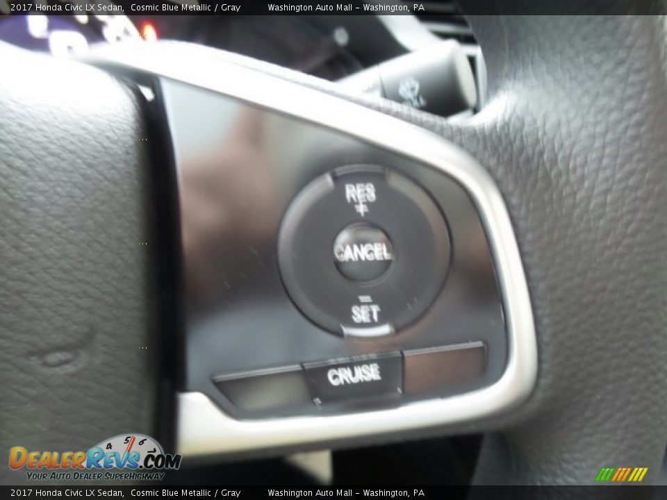 2017 Honda Civic LX Sedan Cosmic Blue Metallic / Gray Photo #21