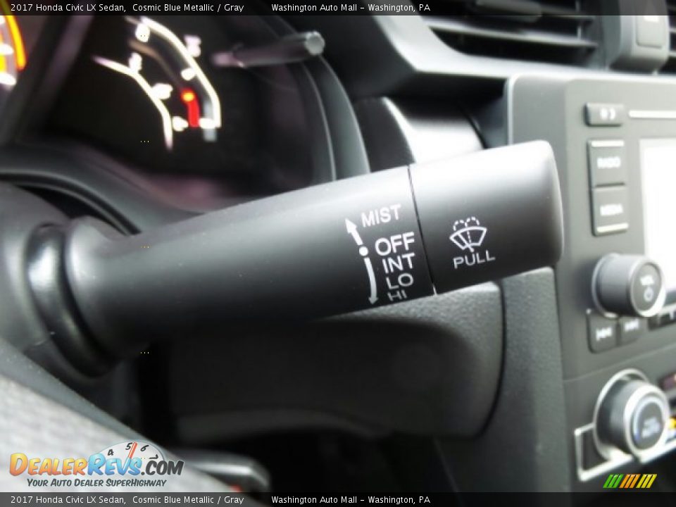2017 Honda Civic LX Sedan Cosmic Blue Metallic / Gray Photo #22
