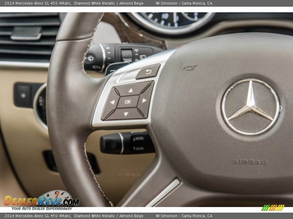 2014 Mercedes-Benz GL 450 4Matic Diamond White Metallic / Almond Beige Photo #18