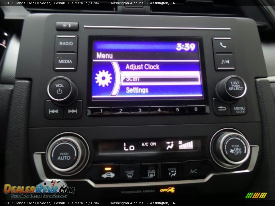 2017 Honda Civic LX Sedan Cosmic Blue Metallic / Gray Photo #24