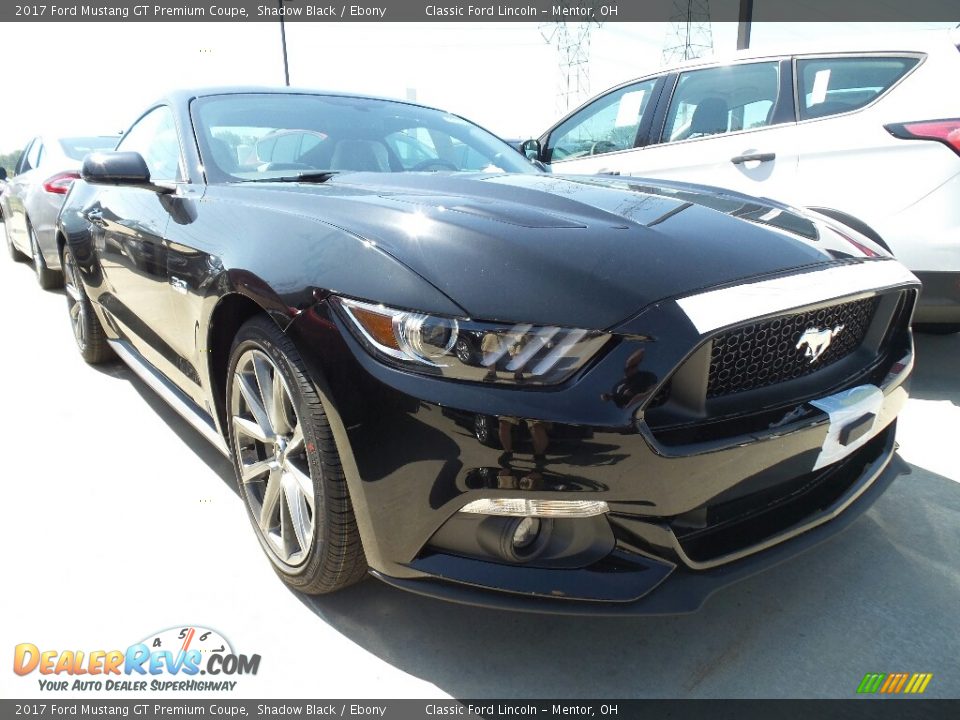2017 Ford Mustang GT Premium Coupe Shadow Black / Ebony Photo #1