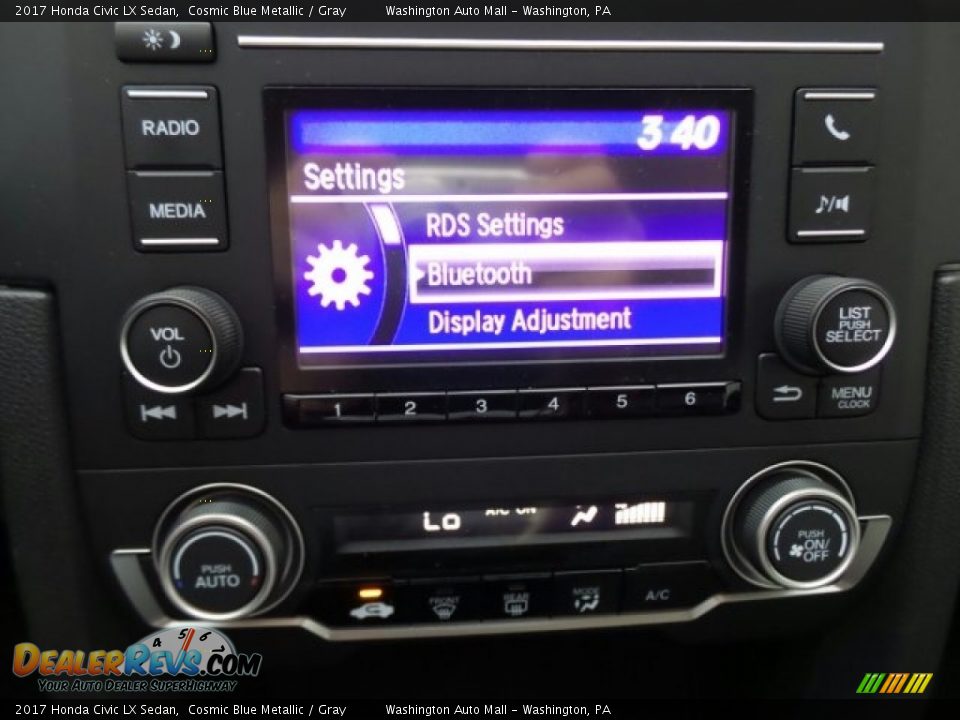 2017 Honda Civic LX Sedan Cosmic Blue Metallic / Gray Photo #25