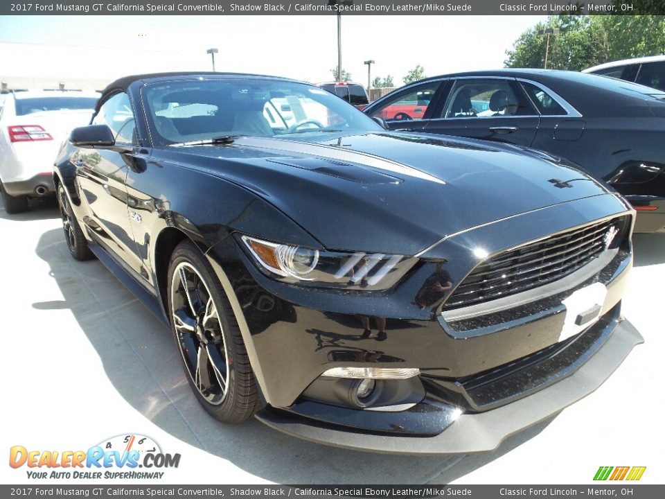 2017 Ford Mustang GT California Speical Convertible Shadow Black / California Special Ebony Leather/Miko Suede Photo #1