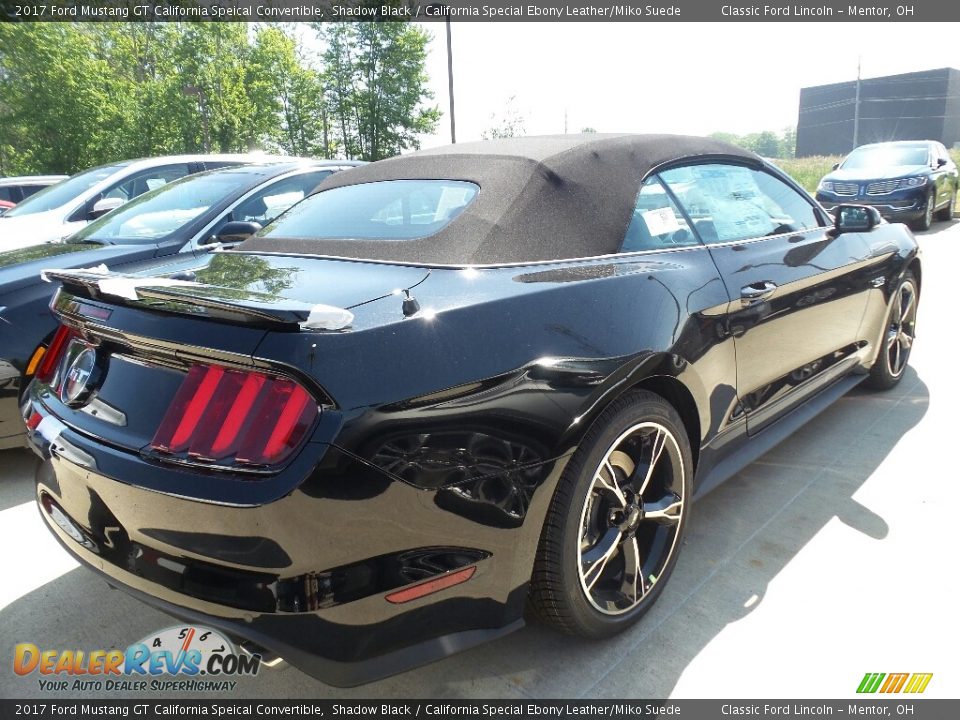 2017 Ford Mustang GT California Speical Convertible Shadow Black / California Special Ebony Leather/Miko Suede Photo #3