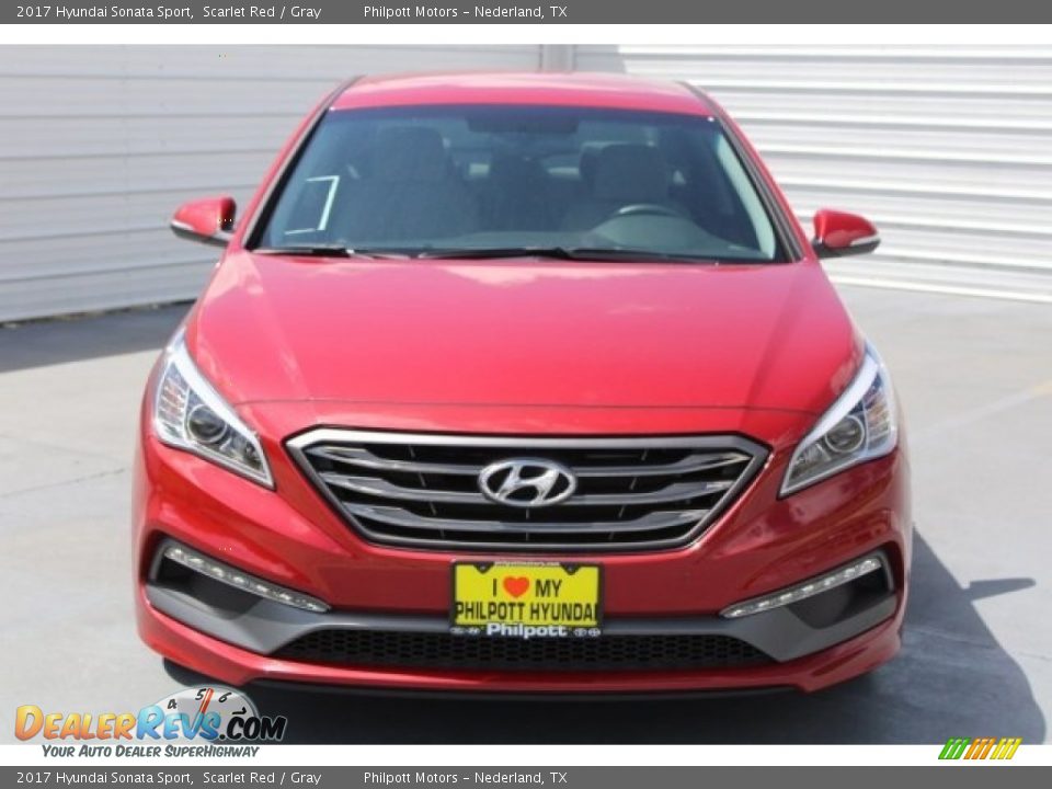 2017 Hyundai Sonata Sport Scarlet Red / Gray Photo #2