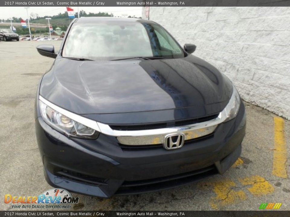2017 Honda Civic LX Sedan Cosmic Blue Metallic / Gray Photo #4
