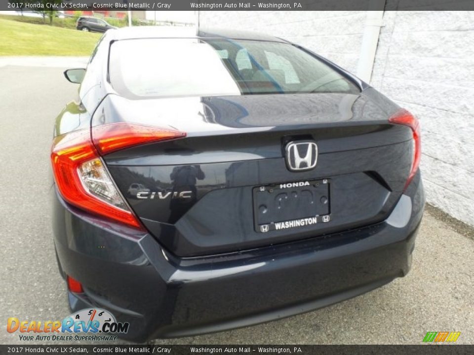 2017 Honda Civic LX Sedan Cosmic Blue Metallic / Gray Photo #7