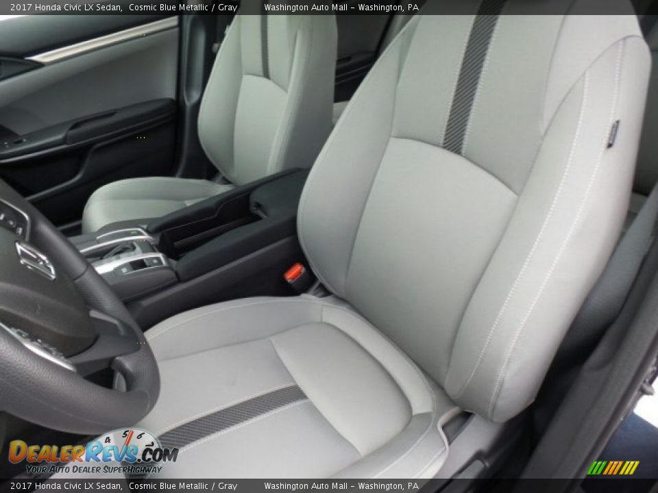 2017 Honda Civic LX Sedan Cosmic Blue Metallic / Gray Photo #10