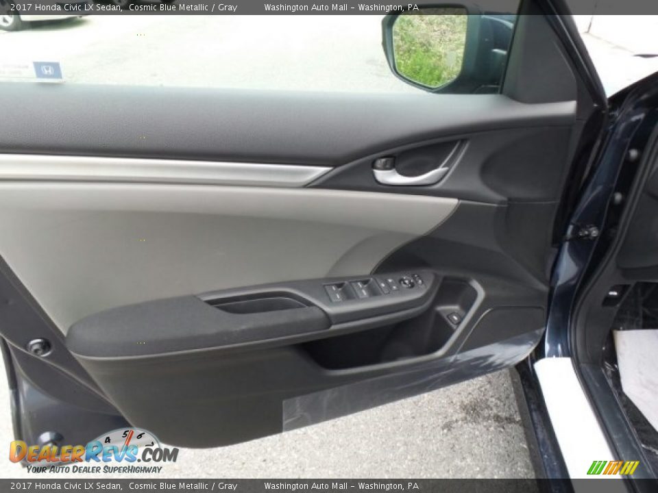 2017 Honda Civic LX Sedan Cosmic Blue Metallic / Gray Photo #14
