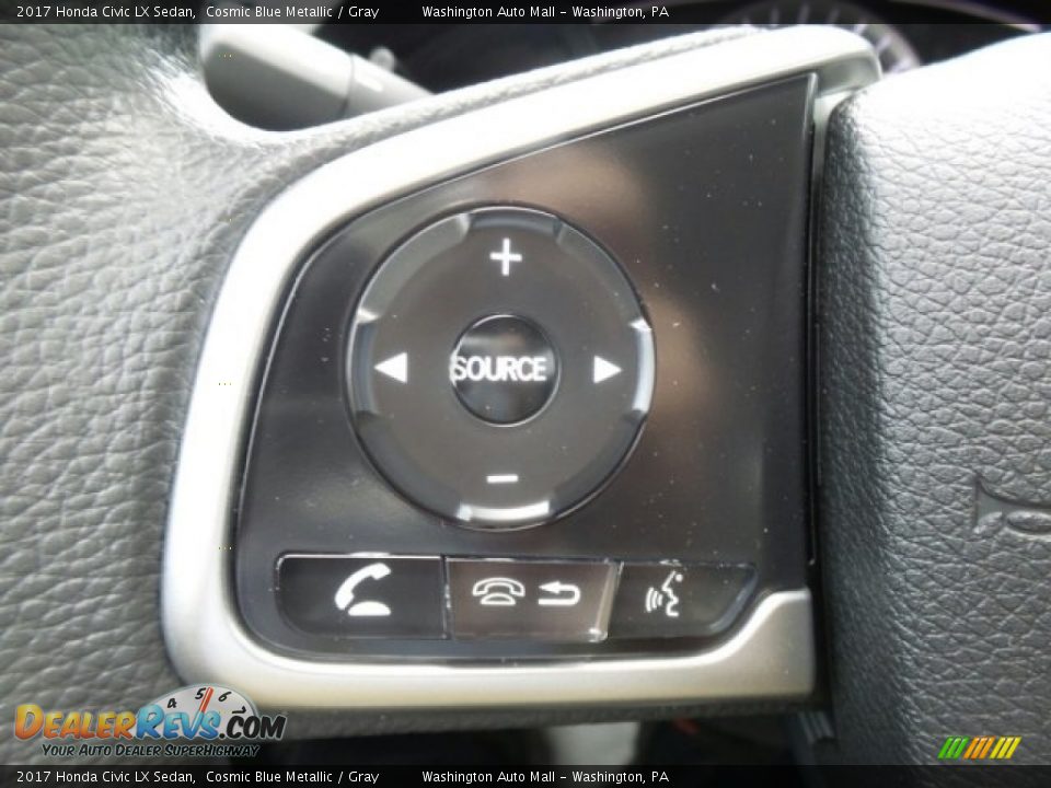 2017 Honda Civic LX Sedan Cosmic Blue Metallic / Gray Photo #18