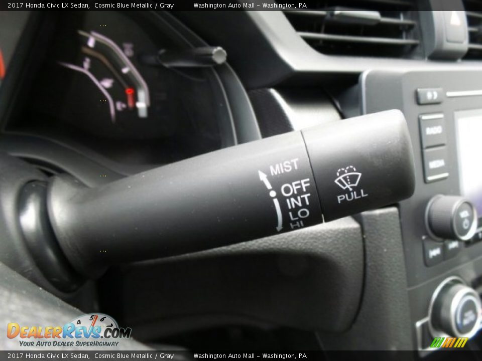 2017 Honda Civic LX Sedan Cosmic Blue Metallic / Gray Photo #21