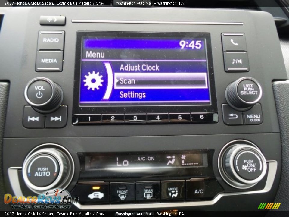 2017 Honda Civic LX Sedan Cosmic Blue Metallic / Gray Photo #23