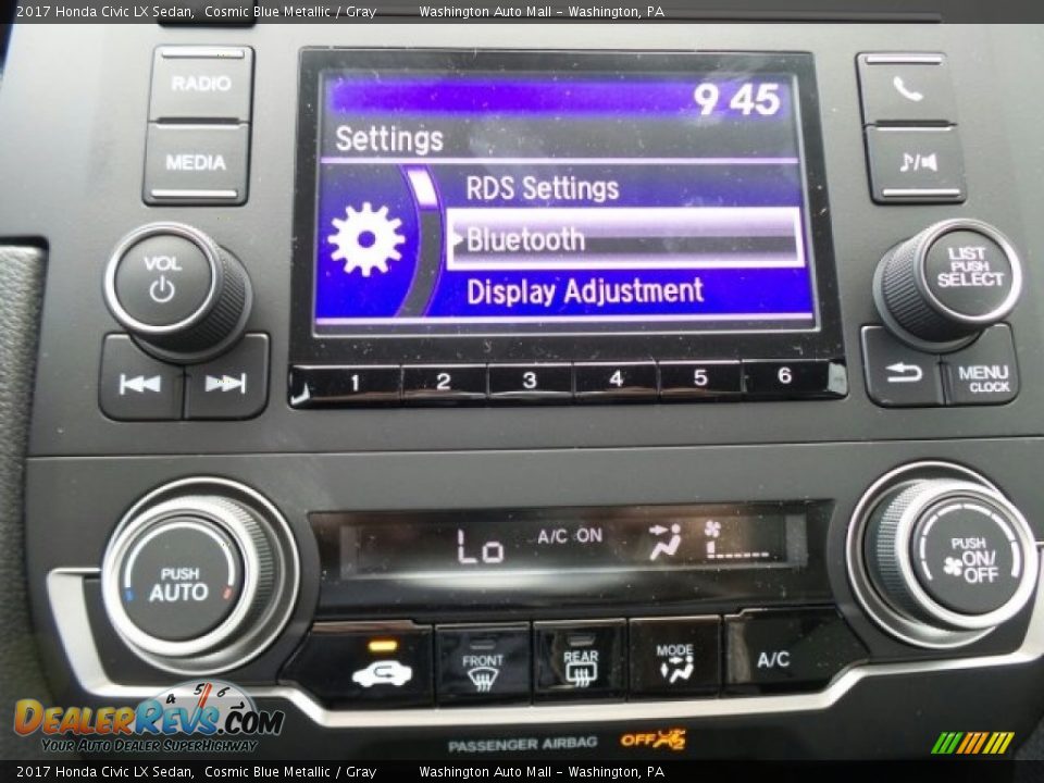 2017 Honda Civic LX Sedan Cosmic Blue Metallic / Gray Photo #24