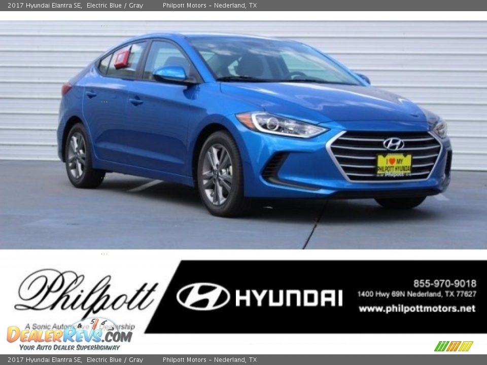 2017 Hyundai Elantra SE Electric Blue / Gray Photo #1