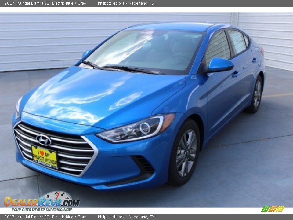 2017 Hyundai Elantra SE Electric Blue / Gray Photo #3