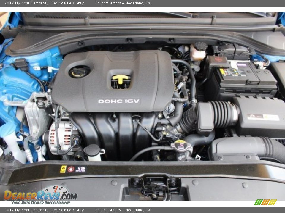 2017 Hyundai Elantra SE Electric Blue / Gray Photo #22