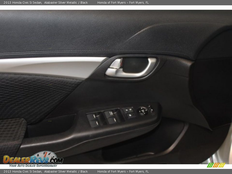 2013 Honda Civic Si Sedan Alabaster Silver Metallic / Black Photo #11