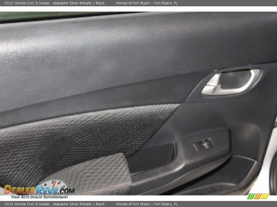 2013 Honda Civic Si Sedan Alabaster Silver Metallic / Black Photo #24