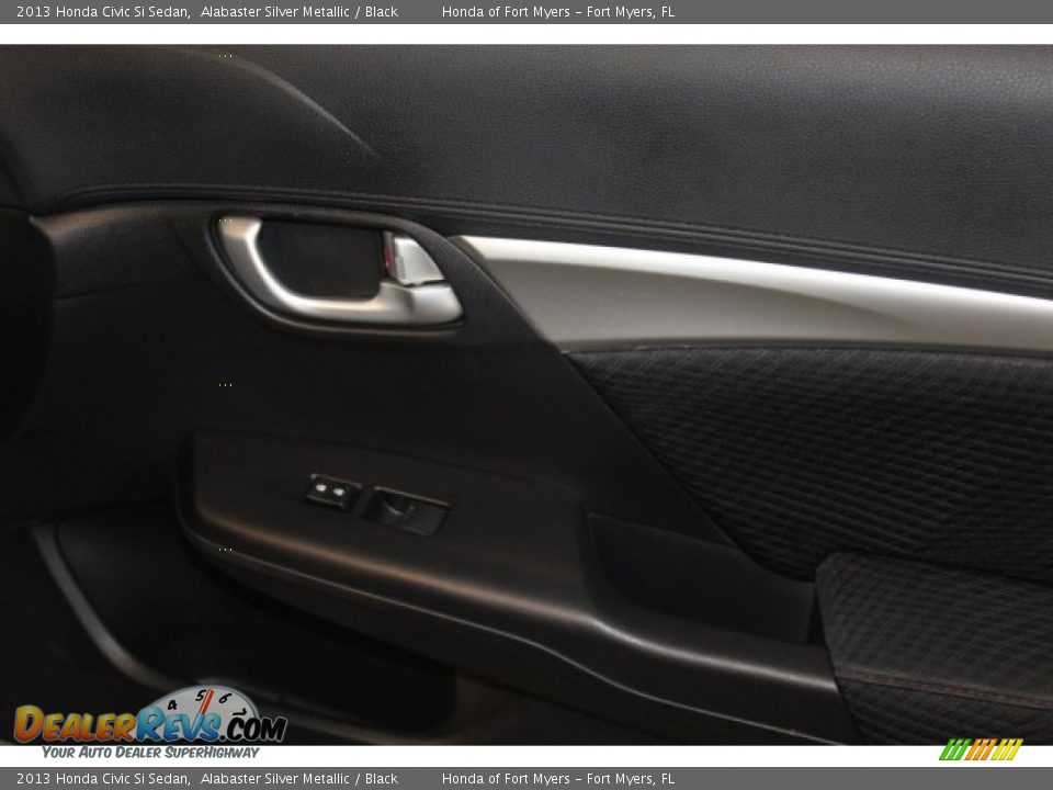 2013 Honda Civic Si Sedan Alabaster Silver Metallic / Black Photo #28