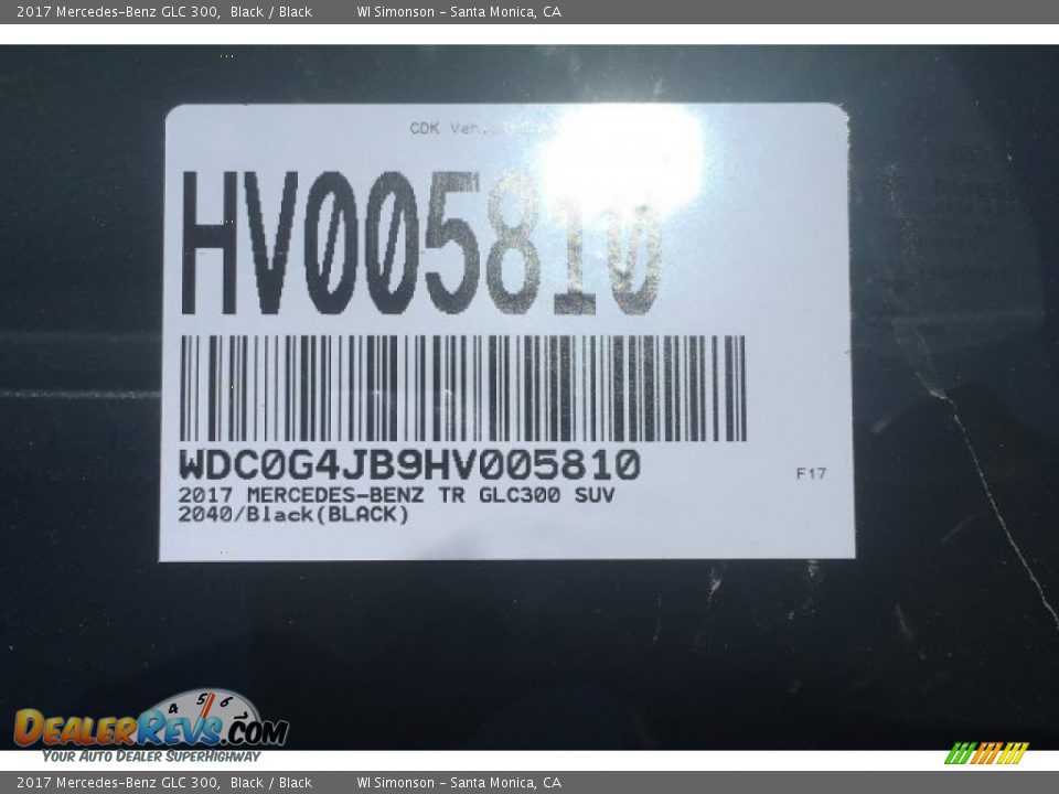 2017 Mercedes-Benz GLC 300 Black / Black Photo #10