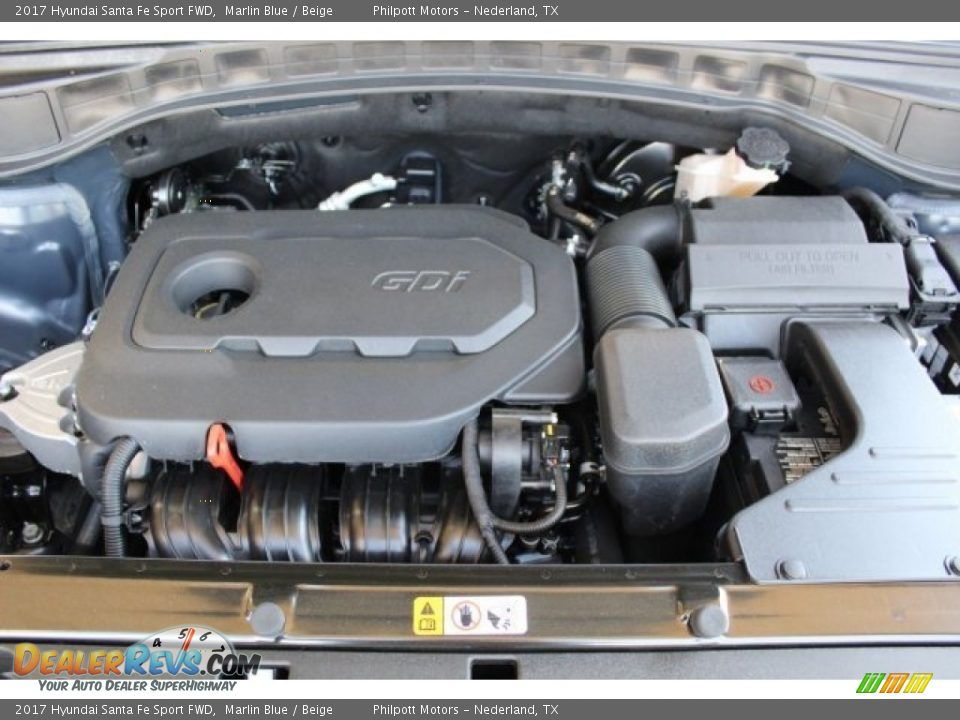 2017 Hyundai Santa Fe Sport FWD 2.4 Liter GDI DOHC 16-Valve D-CVVT 4 Cylinder Engine Photo #23