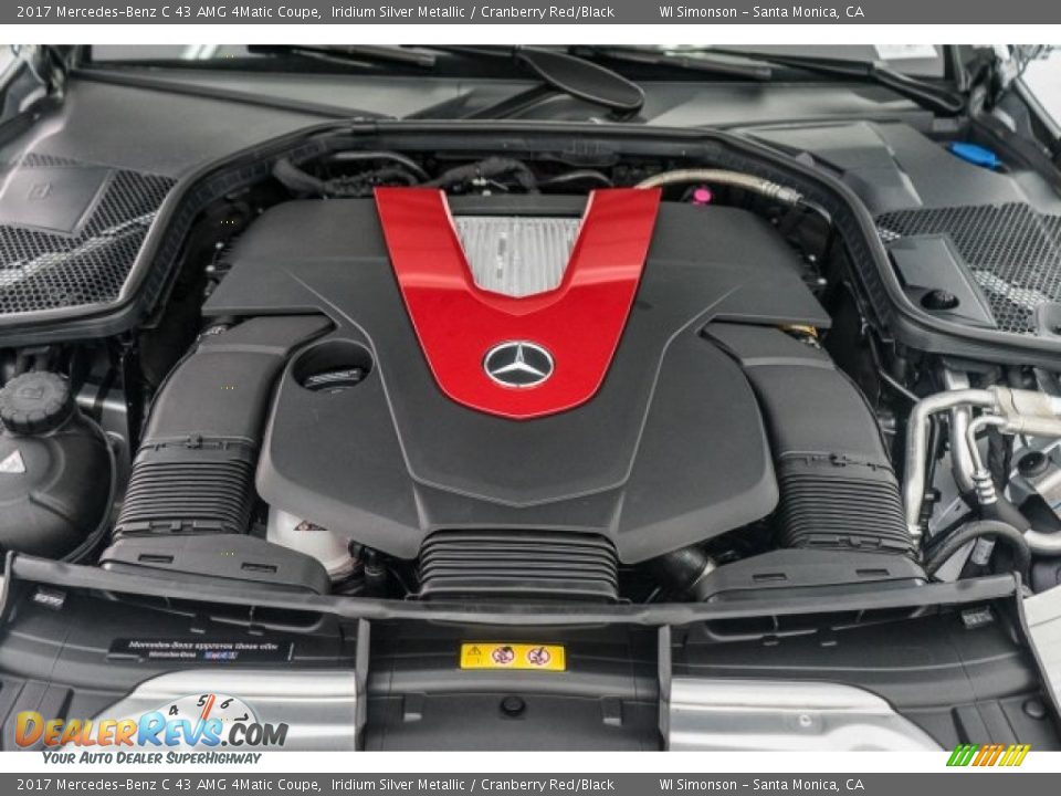 2017 Mercedes-Benz C 43 AMG 4Matic Coupe Iridium Silver Metallic / Cranberry Red/Black Photo #7