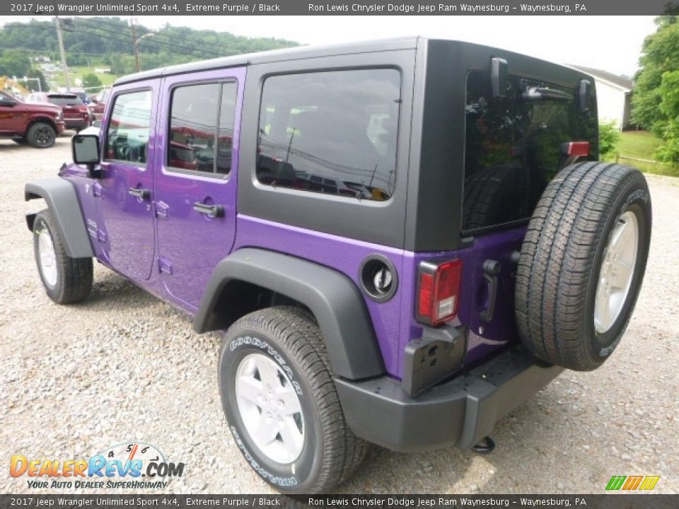 2017 Jeep Wrangler Unlimited Sport 4x4 Extreme Purple / Black Photo #3