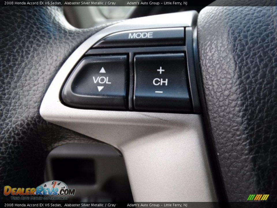 2008 Honda Accord EX V6 Sedan Alabaster Silver Metallic / Gray Photo #19
