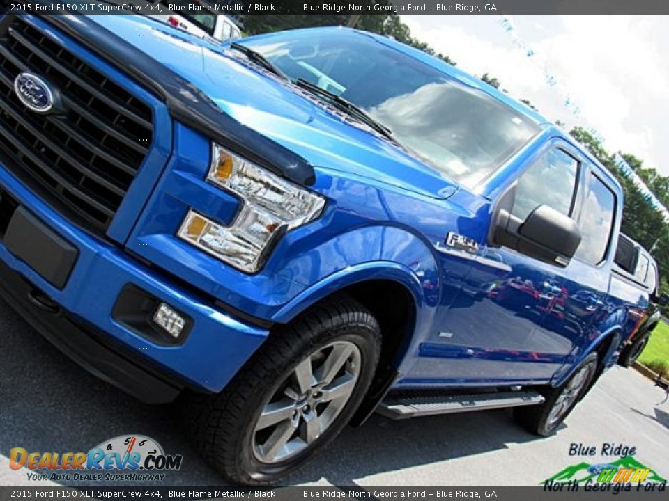 2015 Ford F150 XLT SuperCrew 4x4 Blue Flame Metallic / Black Photo #35
