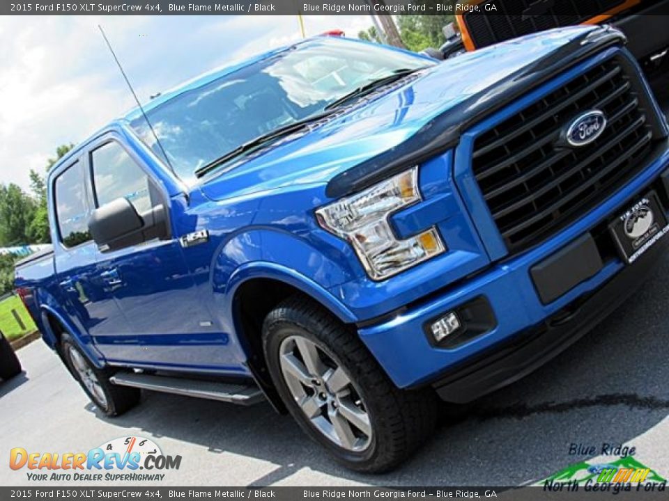 2015 Ford F150 XLT SuperCrew 4x4 Blue Flame Metallic / Black Photo #36