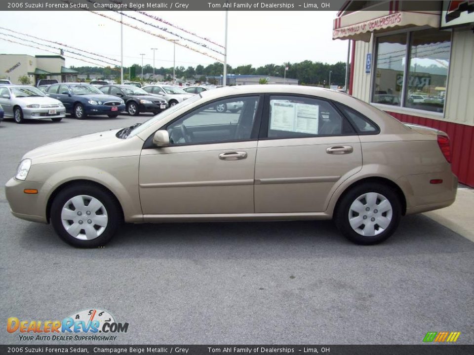 2006 Suzuki Forenza Sedan Champagne Beige Metallic / Grey Photo #3