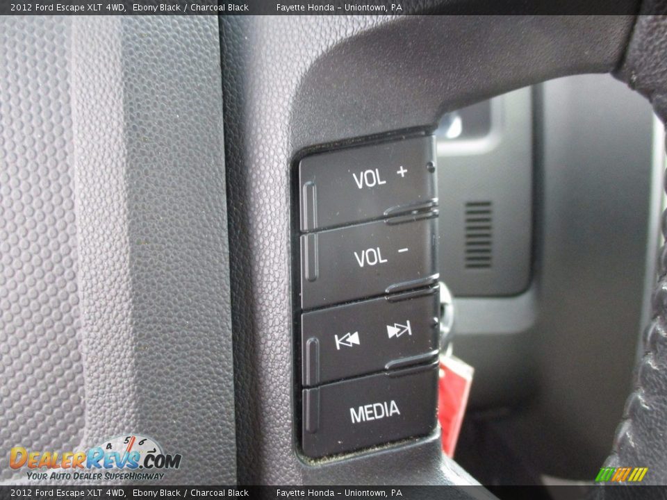 2012 Ford Escape XLT 4WD Ebony Black / Charcoal Black Photo #13