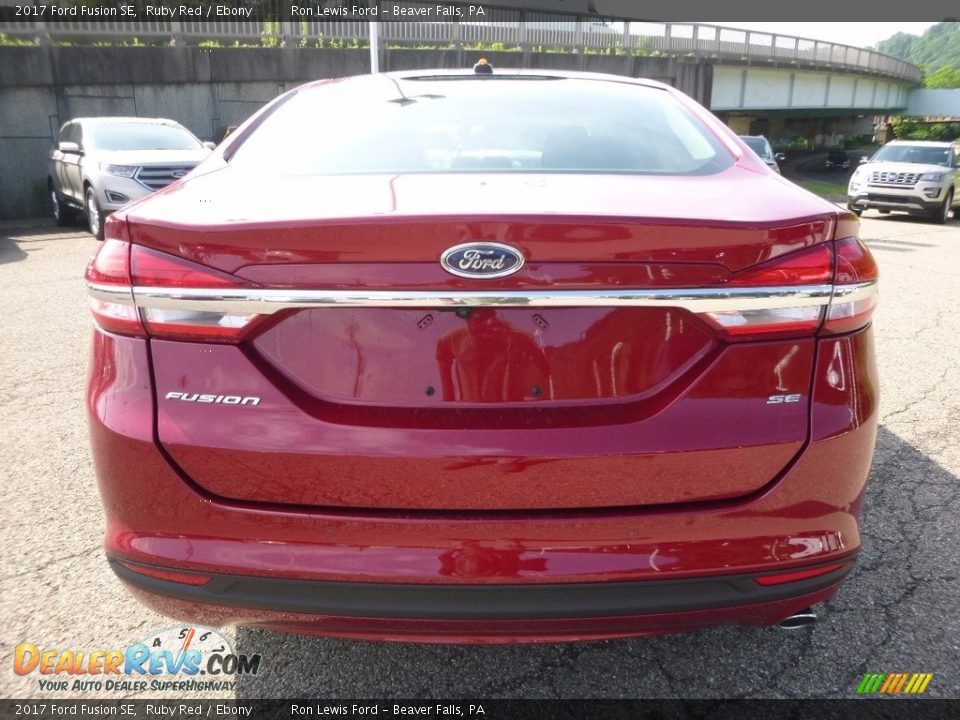 2017 Ford Fusion SE Ruby Red / Ebony Photo #3