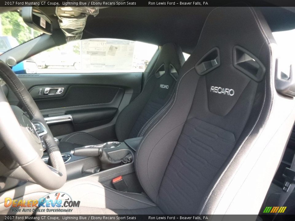 2017 Ford Mustang GT Coupe Lightning Blue / Ebony Recaro Sport Seats Photo #11