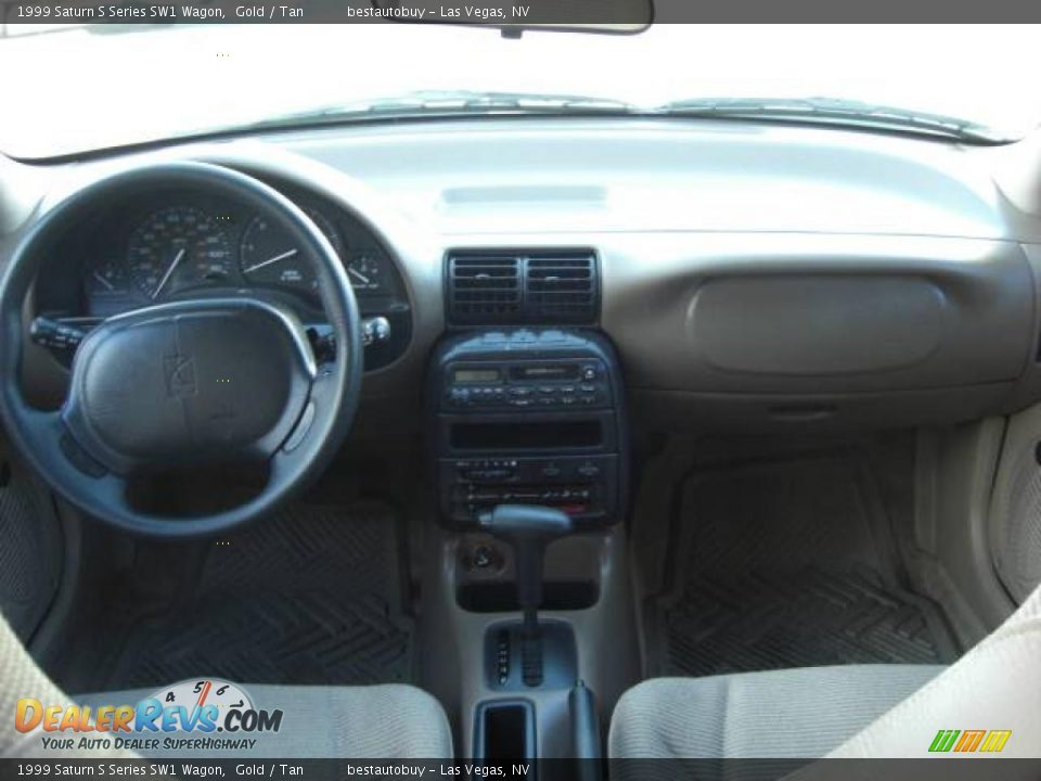 1999 Saturn S Series SW1 Wagon Gold / Tan Photo #26
