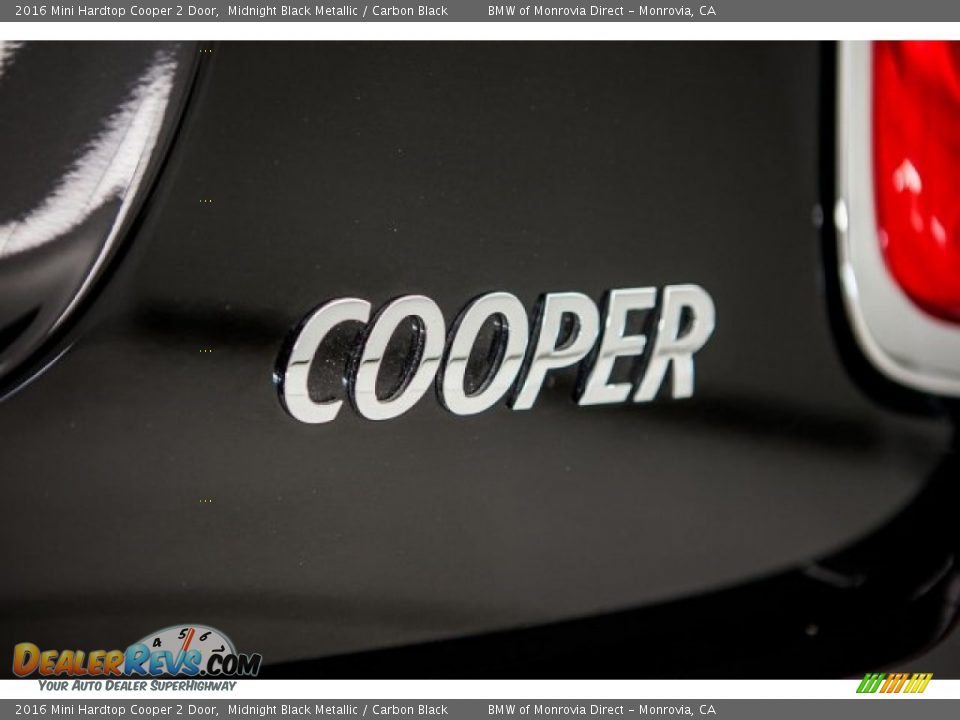 2016 Mini Hardtop Cooper 2 Door Midnight Black Metallic / Carbon Black Photo #7