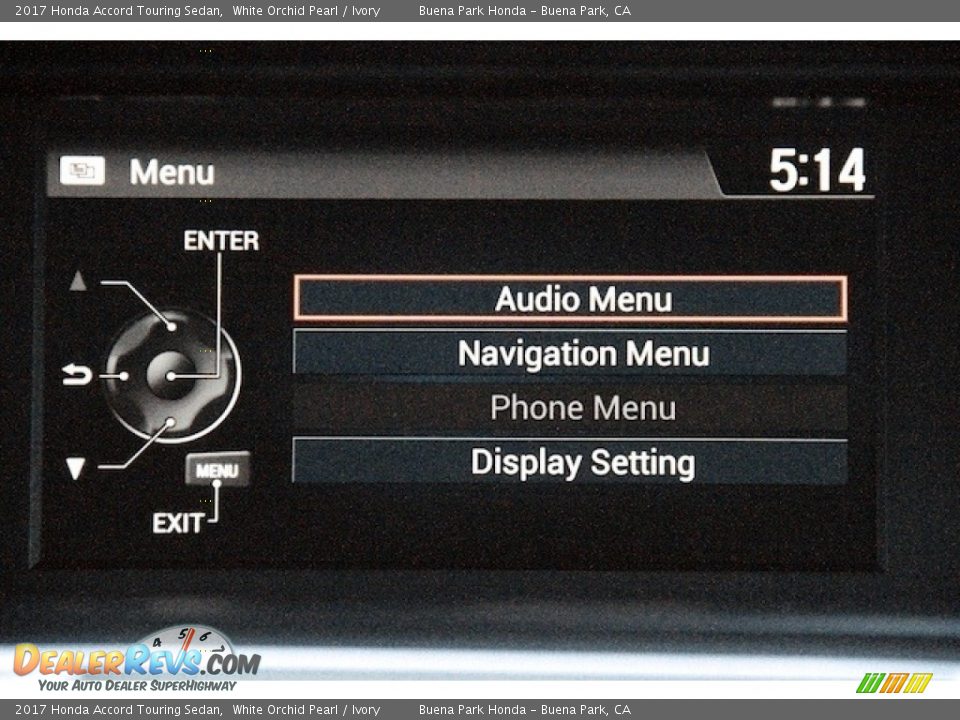 2017 Honda Accord Touring Sedan White Orchid Pearl / Ivory Photo #17