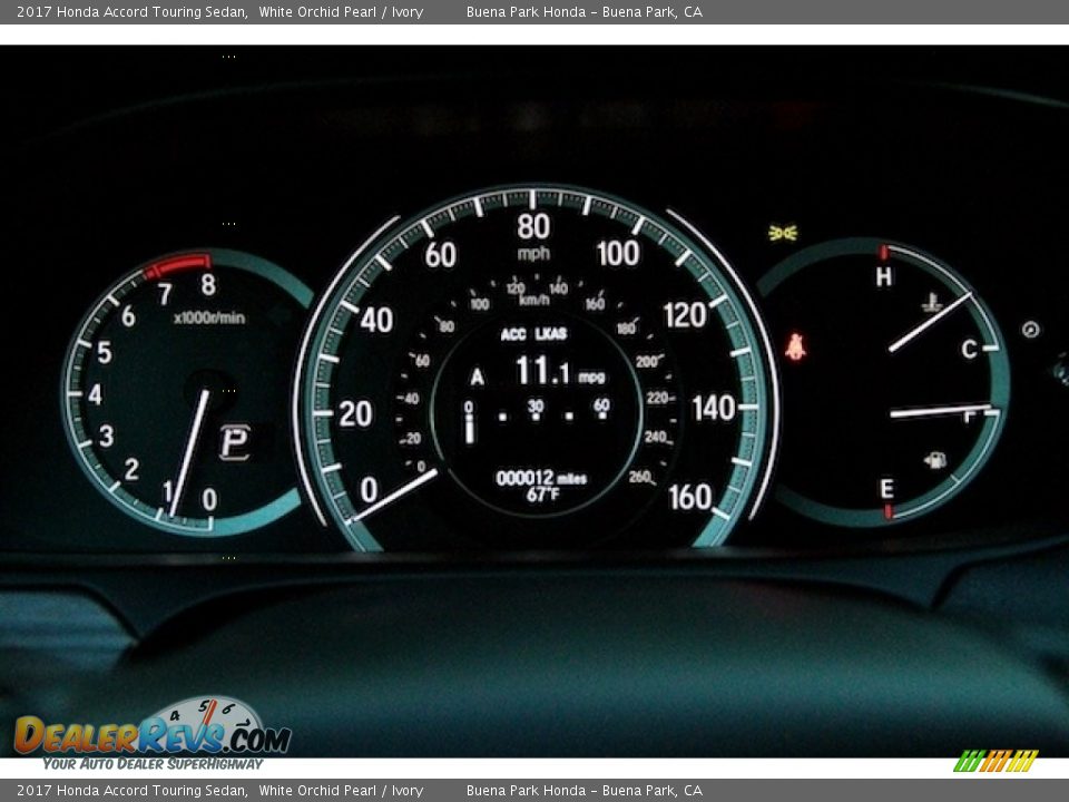 2017 Honda Accord Touring Sedan White Orchid Pearl / Ivory Photo #18