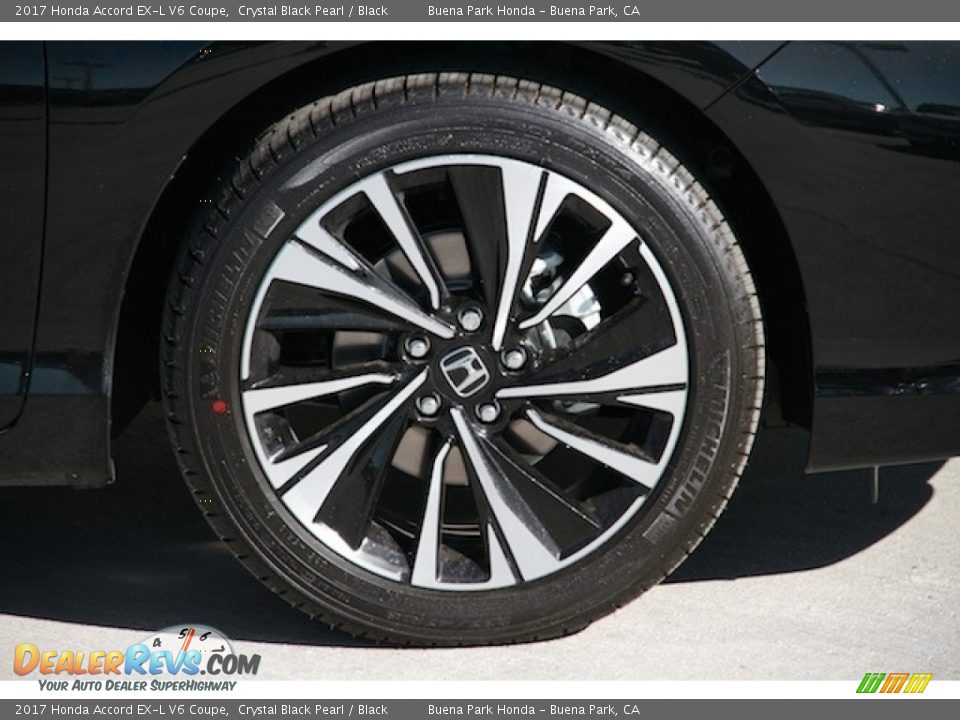 2017 Honda Accord EX-L V6 Coupe Crystal Black Pearl / Black Photo #5