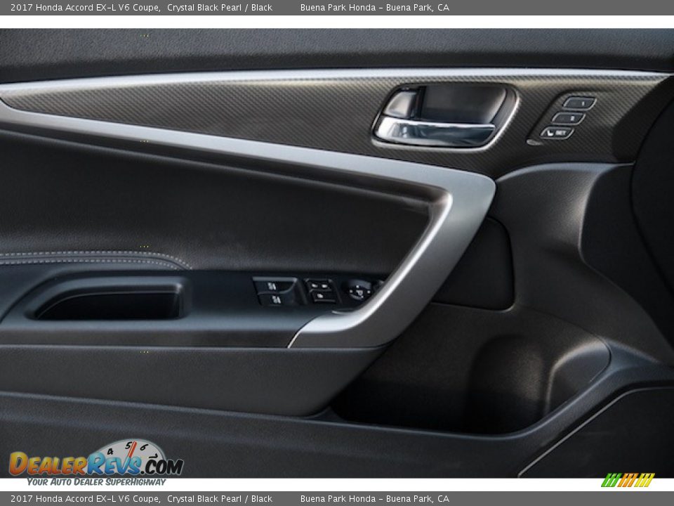 2017 Honda Accord EX-L V6 Coupe Crystal Black Pearl / Black Photo #8